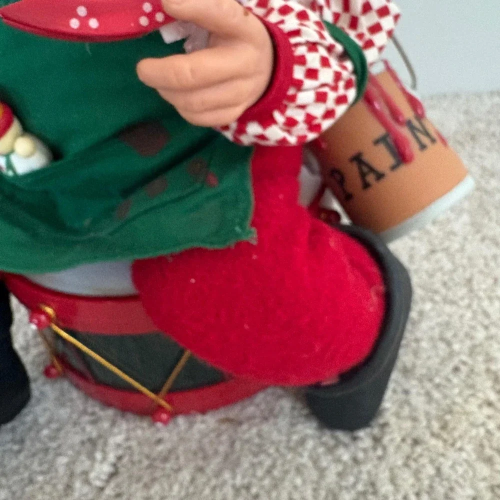 Animated Santa Claus 1995 Holiday Creations‎ Drum Rocking Horse Christmas WORKS
